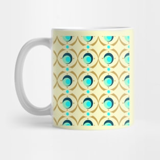 Beads and Scallops Repeat Gold on Buttercream Mug